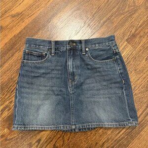 Madewell Dark Blue Denim Mini Skirt